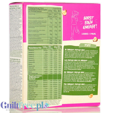 Damhert Regime Protein Bars Hazelnut 8 x 107kcal - batoniki orzechowe w czekoladzie