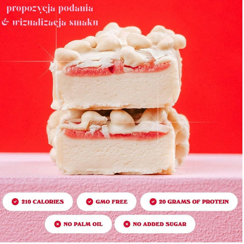 Barebells Wild Cherry – soft protein bar with cherry filling covered in white chocolate