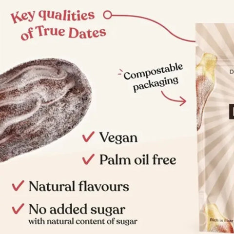 True Dates Creamy Peanut Butter - dates stuffed with peanut butter without added sugar