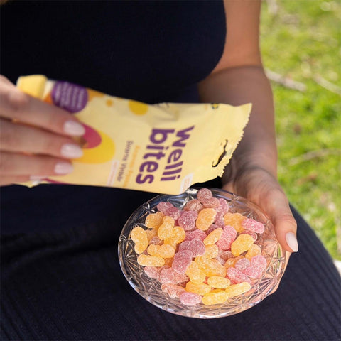 Wellibites Pineapple-Passion & Blackcurrant - wegańskie żelki bez cukru, smak Ananas, Marakuja & Czarna Porzeczka