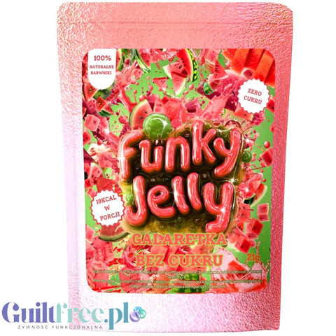 Funky Jelly Watermelon Galaretka instant x 3 porcje - galaretka bez cukru o smaku arbuzowym