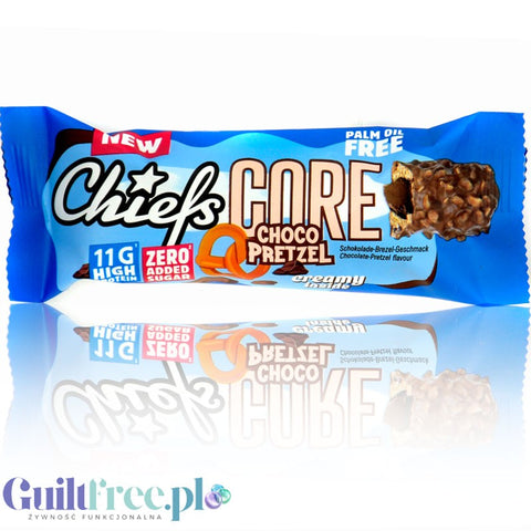 Chiefs Core Protein Choco Pretzel 152kcal - baton proteinowy 11g białka z czekoladowym kremem i precelkami