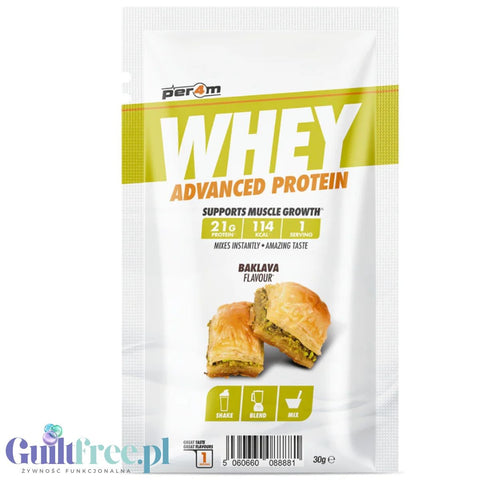 Per4m Whey Advanced Protein Baklava 30g saszetka - gęsta odżywka białkowa WPC, WPI & MPC o smak Baklawy