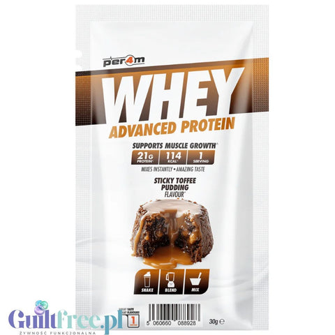 Per4m Whey Advanced Protein Sticky Toffee Pudding 30g saszetka - gęsta odżywka białkowa WPC, WPI & MPC