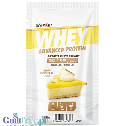 Per4m Whey Advanced Protein Lemon Cheesecake 30g saszetka - gęsta odżywka białkowa WPC, WPI & MPC