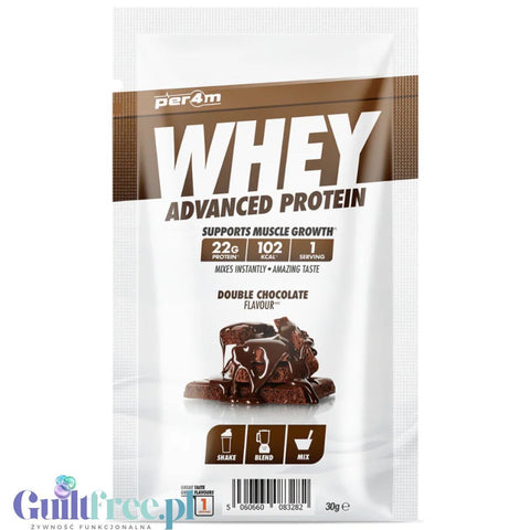 Per4m Whey Advanced Protein Double Chocolate 30g saszetka - gęsta odżywka białkowa WPC, WPI & MPC