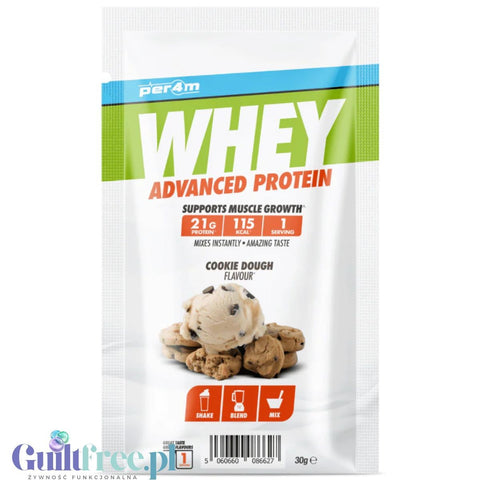 Per4m Whey Advanced Protein Cookie Dough 30g saszetka - gęsta odżywka białkowa WPC, WPI & MPC