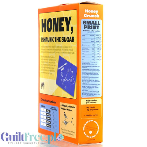 Surreal High Protein Cereal Honey Crunch - proteinowe płatki śniadaniowe bez cukru ze stewią i erytrolem