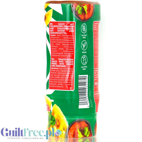 Inlead Premium Sauce Italian Allrounder 350g - wegański sos pomidorowy z włoskimi ziołami bez cukru tylko 16kcal