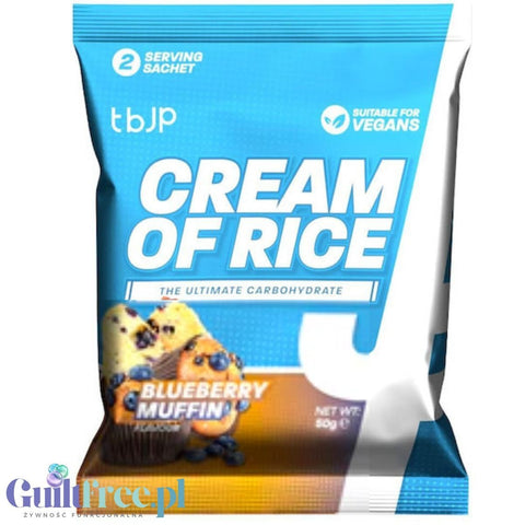 *DEFECT* TBJP Cream of Rice, Blueberry Muffin 50g - sugar-free rice porridge, regenerative training meal, Blueberry Muffins