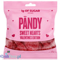 Pandy Candy Sweet Hearts Valentines Edition - sugar-free raspberry fiber jelly hearts with 45% fewer calories