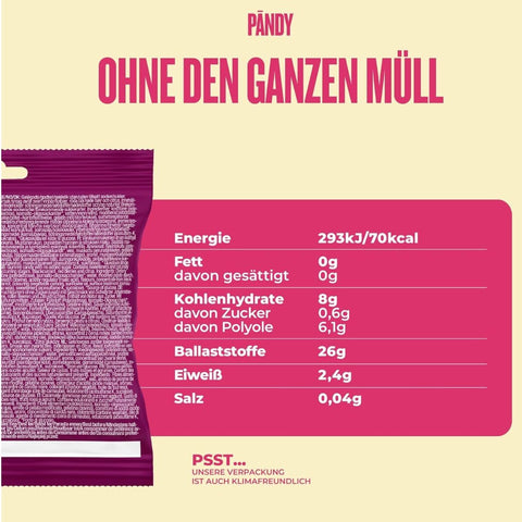 Pandy Candy Winegums - żelki błonnikowe bez cukru 45% mniej kalorii, smak czerwonych owoców i cytrusów