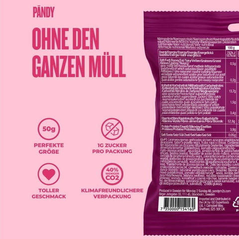 Pandy Candy Winegums - żelki błonnikowe bez cukru 45% mniej kalorii, smak czerwonych owoców i cytrusów