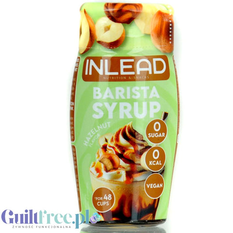 Inlead Barista Syrup Hazelnut - skoncentrowane kropelki do kawy bez cukru i kalorii na 8L