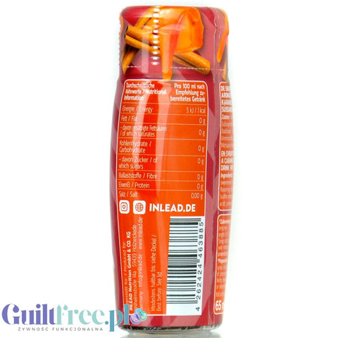 Inlead Barista Syrup Caramel Cinnamon - skoncentrowane kropelki do kawy bez cukru i kalorii na 8L