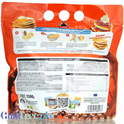 Max Protein Good Morning Oatmeal Conguitos 1,5kg - owsianka instant, smak orzeszków w czekoladzie