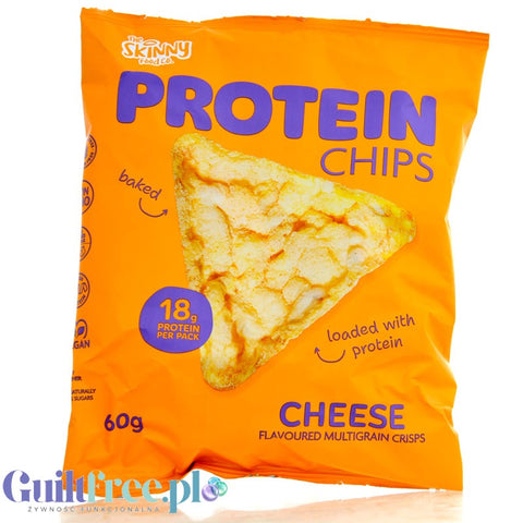 Skinny Food Protein Chips Cheese - wegańskie, bezglutenowe chipsy proteinowe o smaku serowo-cebulowym
