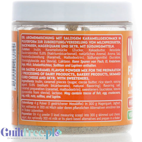 Inlead Flavor Powder Salted Caramel 90g - błonnikowy aromat słodzący w proszku o smaku Solony Karmel