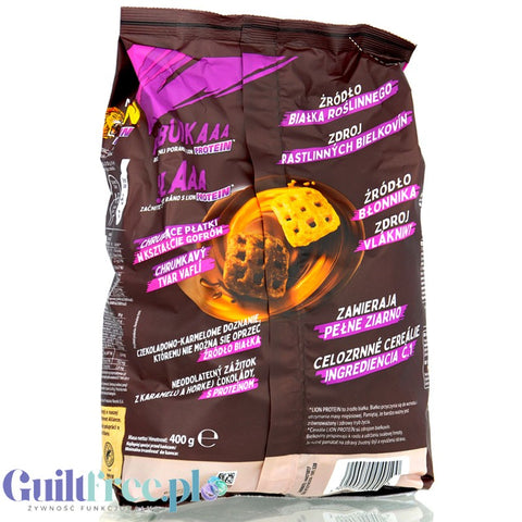 Lion Protein Karmel i Czekolada - pełnoziarniste płatki śniadaniowe karmelowo-czekoladowe 15% białka