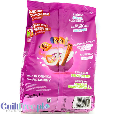 Cini Minis Protein Obłędnie Cynamonowe pełnoziarniste płatki śniadaniowe z białkiem i witaminami