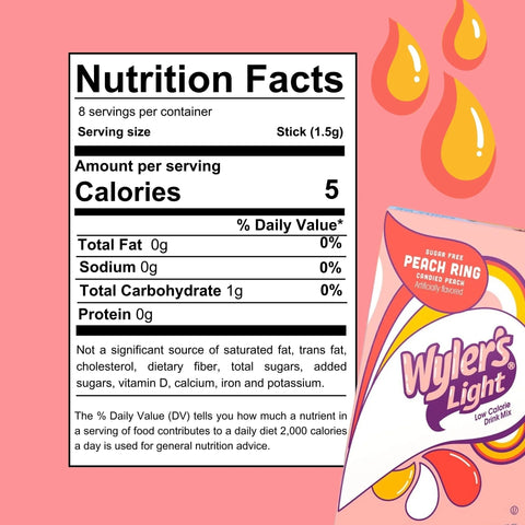 Wyler's Singles to go Peach Ring - napój w saszetce z TikToka, bez cukru i kalorii