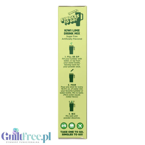 Wyler's Singles To Go Kiwi Lime - sugar-free and calorie-free flavored sachets for water, kiwi and lime flavor