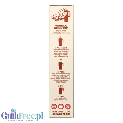 Wyler's Singles To Go Vanilla - waniliowe saszetki smakowe bez cukru do napojów i deserów
