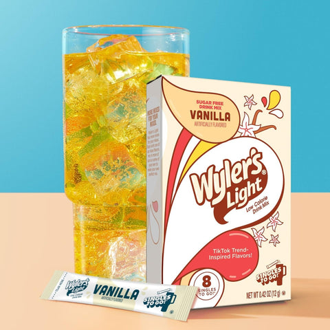 Wyler's Singles To Go Vanilla - sugar-free vanilla flavor sachets for drinks and desserts