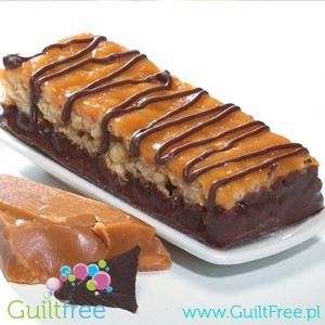 Caramel Delight Flavored Bar - High-protein baked low-carbon bar with no added caramel and peanut-flavored sugar, contains sugar