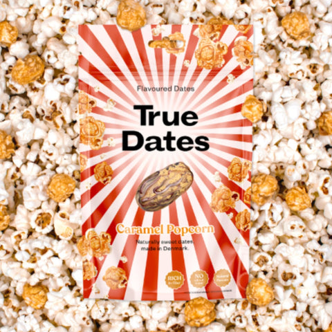 True Dates Caramel Popcorn - sugar-free dates with caramel popcorn flavor