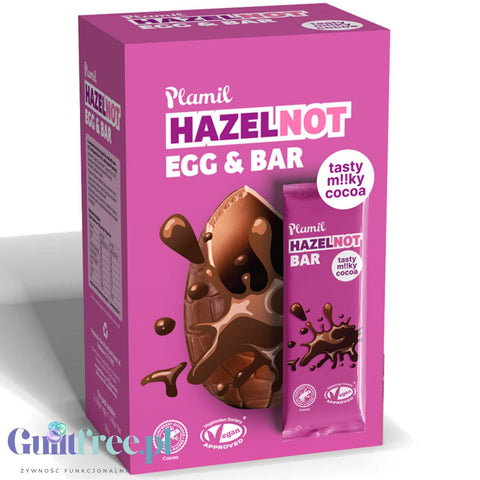 Plamil HazelNOT Easter Egg & Bar 125g - inkluzywne wielkanocne wegańskie jajo bez mleka, glutenu, soi i orzechów