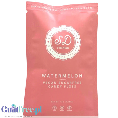 SweetDoughThings Candy Floss Watermelon - wegańska wata (BEZ)cukrowa o smaku arbuzowym 30kcal