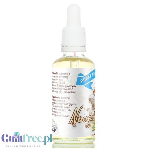 Funky Flavors Sweet Nutty Nougat STEVIA - słodkie nugatowe kropelki smakowe bez cukru i kalorii