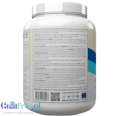 Naughty Boy Whey Premium Protein White Chocolate Cookies & Cream 2010g - thick protein supplement