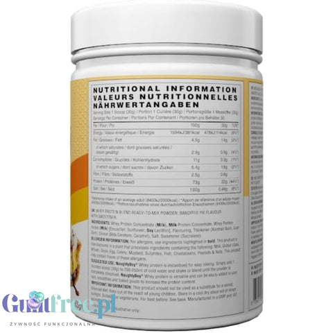 Naughty Boy Whey Premium Protein Banoffee Pie 900g - gęsta odżywka białkowa WPI, WPC & MPC