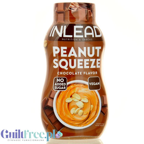 Inlead Peanut Squeeze Chocolate 500ml - peanut butter in a squeeze tube, no added sugar