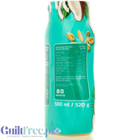 Inlead Peanut Squezze Coconut 500ml - krem orzechowo-kokosowy w wyciskanej tubie, bez dodatku cukru