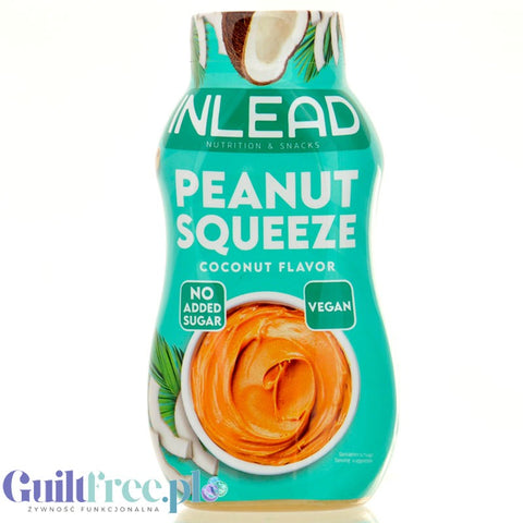 Inlead Peanut Squeeze Coconut 500ml - peanut and coconut spread in a squeeze tube, no added sugar