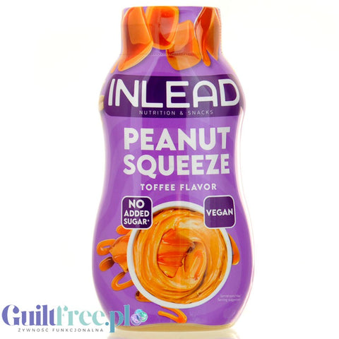 Inlead Peanut Squeeze Toffee 500ml - peanut butter in a tube with a hint of toffee and xylitol