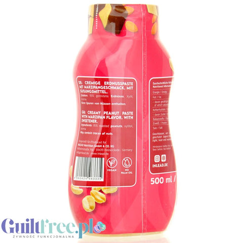 Inlead Peanut Squezze Marzipan 500ml - wyciskane masło orzechowe w tubie z ksylitolem