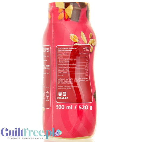 Inlead Peanut Squezze Marzipan 500ml - wyciskane masło orzechowe w tubie z ksylitolem