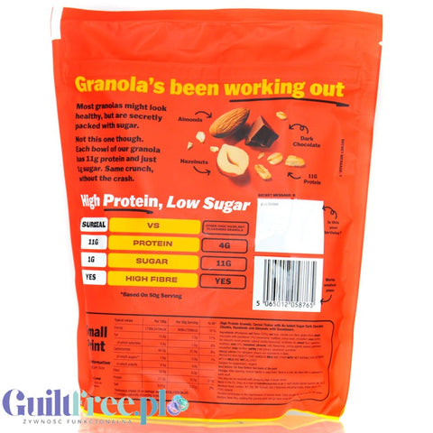 Surreal Granola Chocolate & Hazelnut - sugar-free protein granola with chocolate and hazelnuts