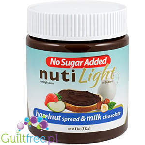 Sugar Free Nuti Light Gluten-Free Hazelnut Spread Milk and Chocolate