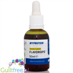 MyProtein Flavdrops liquid banana flavoring with sweeteners - liquid sweetened banana flavor with sweetener