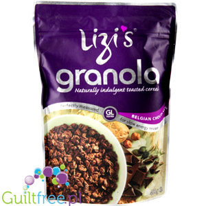Lizi's Granola Belgian chocolate and cashew nuts - oatmeal with low glycemic load with Belgian chocolate and nuts