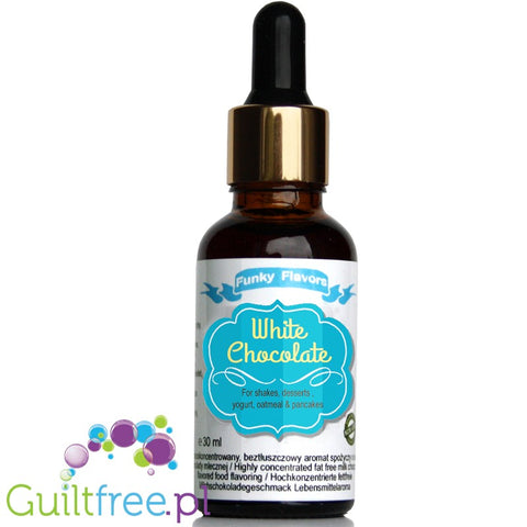 Funky Flavors for White Chocolate shakes, desserts, yogurt, ice cream & pancakes - sugar-free, fat-free white chocolate aroma fo