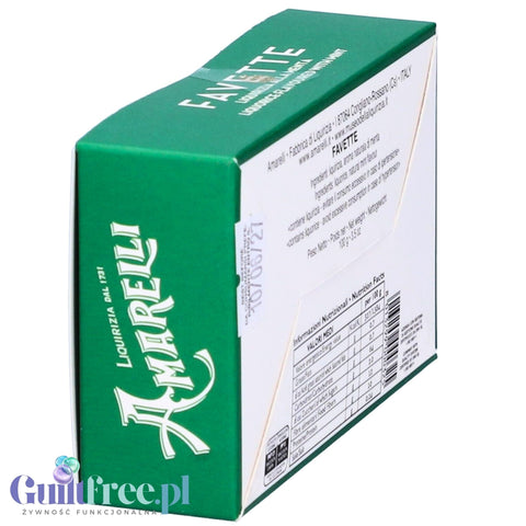 Amarelli Liquirizia Favette alla Menta 100g - kalabryjska lukrecja 100% z naturalnym ekstraktem mięty