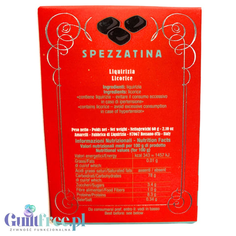 Amarelli Liquirizia Spezzatina di Liquorizia 60g - kalabryjska lukrecja 100% bez cukru i słodzików