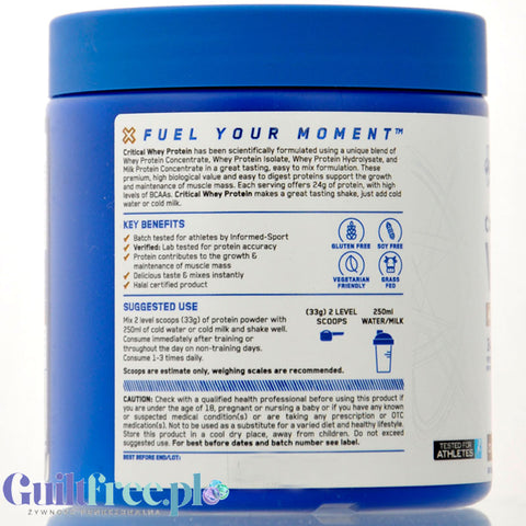 Applied Critical Whey Advanced Protein Chiquita Banana Strawberry Smoothie 132g - odzywka białkowa 4 frakcje białek
