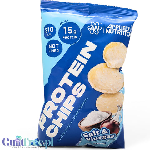 Applied Nutrition Protein Chips Salt & Vinegar - wegańskie chipsy proteinowe bez soi i glutenu 30% białka